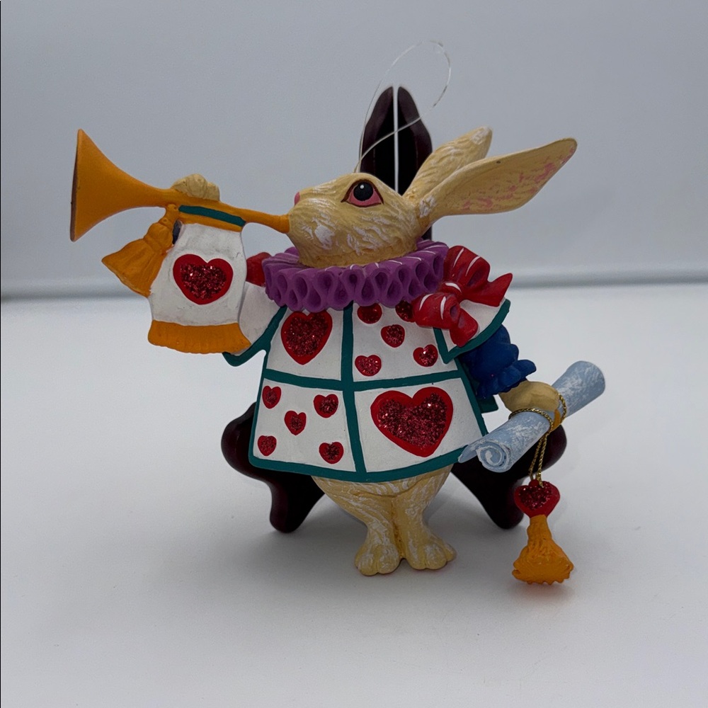 Department 56 Rabbit Figurine with Trumpet and Hearts